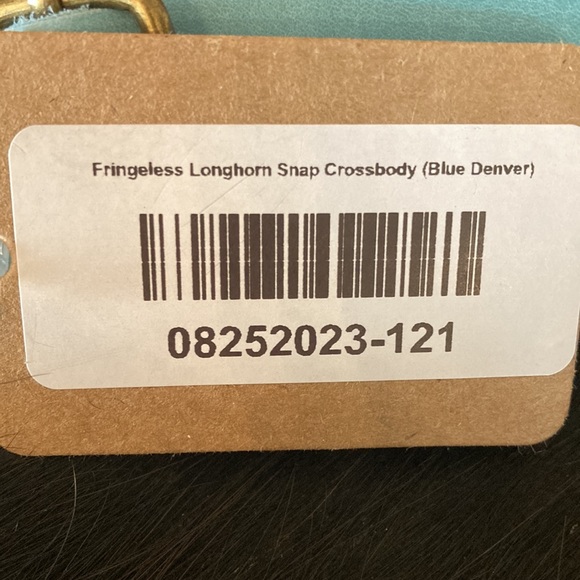 TTT Leather Goods Crossbody Longhorn HOH/Blue Denver NWT - Picture 4 of 4